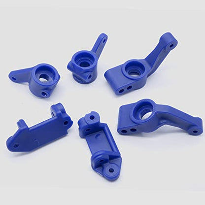 OGRC Plastic Caster Block & Steering Block and Carriers for Slash 2WD | L&R Wheel Steering Kit for 1/10 Traxxas Slash Stampede Rustler 2WD #3632 #3736 #3752 - color: Blue