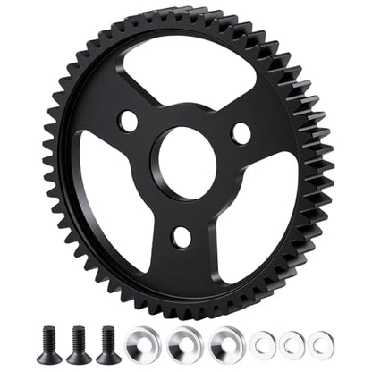 Carbon Steel 56T Spur Main Gear 32P 0.8M for 1/10 Tra-xxas Slash | Platinum Rustler Stampede 4x4 VXL 2WD Jato Rally E-REVO Summit T-Maxx - size: 56T