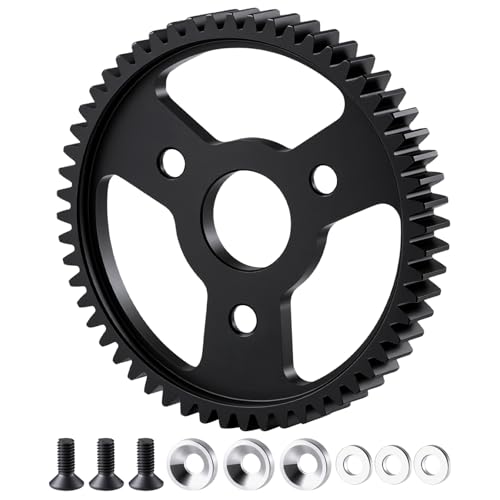 Carbon Steel 56T Spur Main Gear 32P 0.8M for 1/10 Tra-xxas Slash | Platinum Rustler Stampede 4x4 VXL 2WD Jato Rally E-REVO Summit T-Maxx - size: 56T