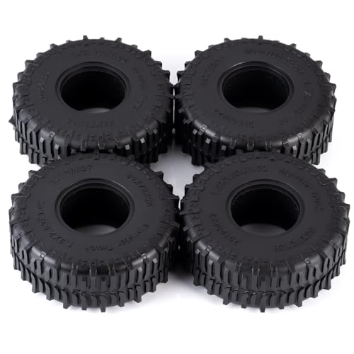 4PCS 1.3" Beadlock Tires with Foam Insert for 1/18 1/24 Axial SCX24 AX24 TRX4M RC Crawler Truck Car Upgrade Parts (A Style) - color: *a Style