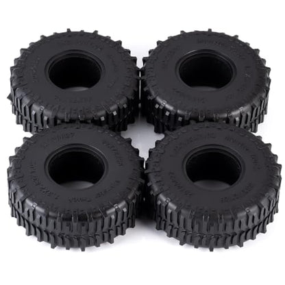4PCS 1.3" Beadlock Tires with Foam Insert for 1/18 1/24 Axial SCX24 AX24 TRX4M RC Crawler Truck Car Upgrade Parts (A Style) - color: *a Style