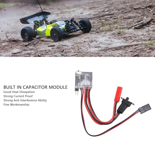 Drfeify RC 30A Brushed Motor ESC, Electronic Speed Controller with Brake for 1/16 1/18 1/24 RC Car Boat