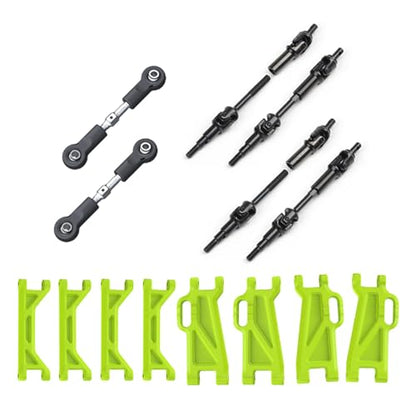 UDIRC Widened Arm Kit for UD1610S/UD1610PRO RC Truck – Includes 2 Adjustable Steering Linkage, 4 Steel Universal Driveshafts, 8 Suspension Arms