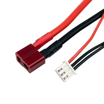 2pcs 5mm Bullet Banana to Female T-Plug LiPo Battery Lead Wire & JST-XH Balance for 2S 7.4V LiPo Batteries Red