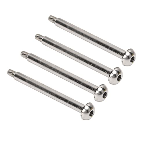 JTLB RC Lower Arm Hinge Pin, Premium Steel Aluminum Alloy Suspension Swing Arm Pin, Stable Structure, 4pcs 1.9in Rear Hinge Pin for ARRMA 1/7 1/8 Series, Made of M3 Nut (Silver) - color: Silver