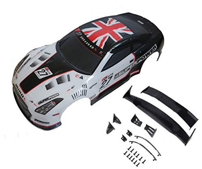 1/10 Scale RC Printed Precut Drift Racing Touring Onroad Car Body Shell Width 195mm with Wing Mirror Accessories (R35 B) - style: R35 B