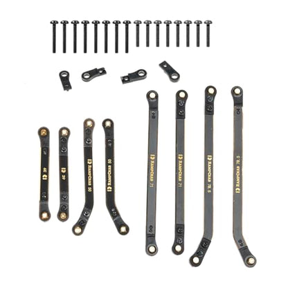High Clearance 4 Links Set for SCX24 C10, Brass Links Set, Upgrade Parts for SCX24 Bronco, C10, Wrangler JLU, 4Runner, Axial 1/24 RC Crawler Car Upgrade Accessories, 8Pcs, Black - size: For C10