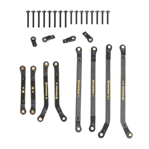 High Clearance 4 Links Set for SCX24 C10, Brass Links Set, Upgrade Parts for SCX24 Bronco, C10, Wrangler JLU, 4Runner, Axial 1/24 RC Crawler Car Upgrade Accessories, 8Pcs, Black - size: For C10