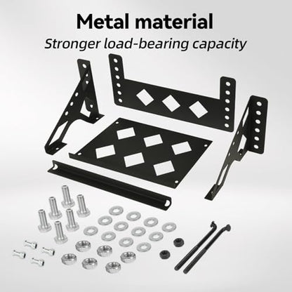 Metal Steel Battery Mounting Trays Bracket, Bolt-in Battery Tray | Tray Fits Up to 10.63"×7.06"×7.5" Battery, for Car RV Trailer Boat Truck Marine, Waterproof,Anti-Corrosion, No Rusting