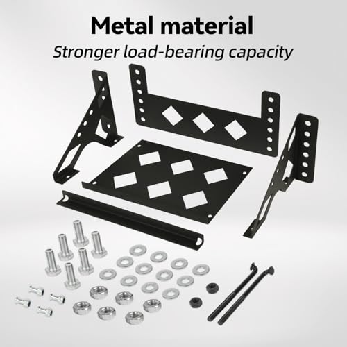 Metal Steel Battery Mounting Trays Bracket, Bolt-in Battery Tray | Tray Fits Up to 10.63"×7.06"×7.5" Battery, for Car RV Trailer Boat Truck Marine, Waterproof,Anti-Corrosion, No Rusting