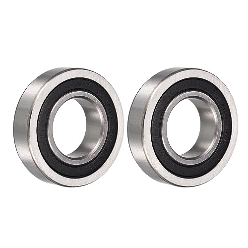 R16-2RS Deep Groove Ball Bearings, ID 1" x OD 2" x Width 1/2" Double Rubber Sealed Ball Bearing Pre-Lubricated Chrome Steel Z2 Lever 2pcs - size: R16-2RS 1"x2"x1/2"