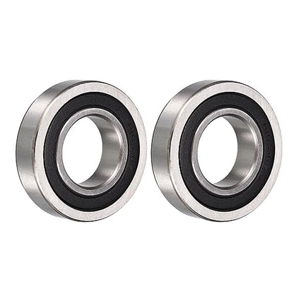 R16-2RS Deep Groove Ball Bearings, ID 1" x OD 2" x Width 1/2" Double Rubber Sealed Ball Bearing Pre-Lubricated Chrome Steel Z2 Lever 2pcs - size: R16-2RS 1"x2"x1/2"