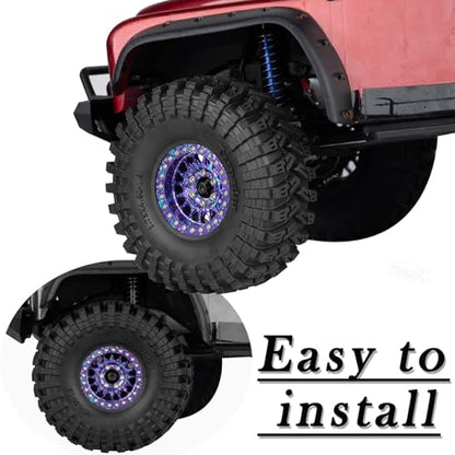 1.9 Dually Beadlock RC Wheel RC Tires for 1/10 SCX10 90046 AXI03007 TRX4 TRX6 VS4-10 Gen7 Gen8 MST CFX D90,Aluminum 1.9" Wheel Hub Rim RC Truck Tires 4pcs w/Adjustable Offset 4PCS Colour - color: Colour/Rc Wheel