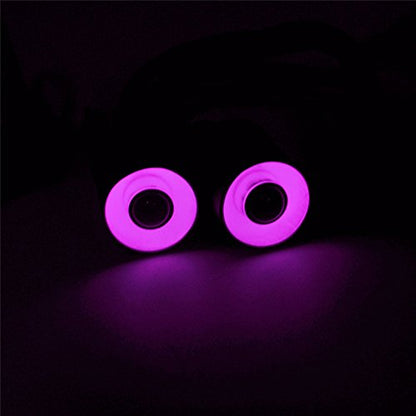 QUE-T 22mm 2 LEDs Angel Eyes & Demon Eyes LED Headlight/Back Light for 1:10 RC Model Crawler Cars, (Purple + Yellow, 22MM) - color: Purple + Yellow, size: 22MM