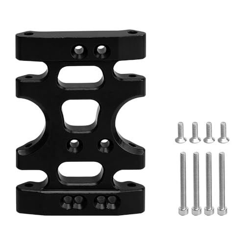 LCG Metal Skid Plate Transmission Mounting for Axial SCX10 Lower Center of Gravity Chassi 1/10 RC Crawler Upgrade (Black) - color: Black