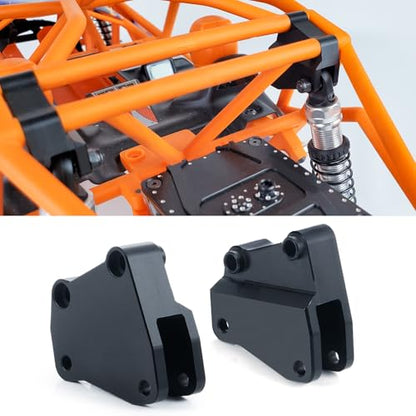 2PCS Aluminum Front Upper Shock Tower Mount for Axial RBX10 Ryft AXI03005 1/10 RC Crawler Car Upgrade Replacement Parts, Black
