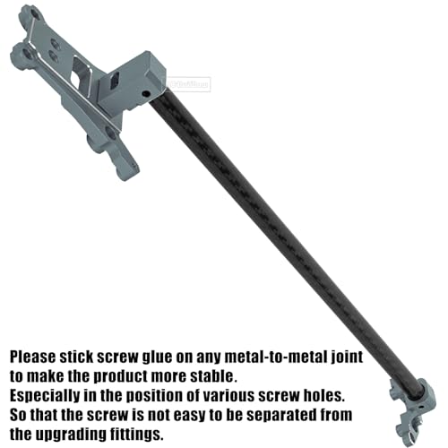 RC Chassis Brace Kit Upgrades Part for 1/10 Slash 4x4 LCG,Slash 4x4 LCG VXL,Rustler 4x4,Rustler 4x4 VXL,Alloy Aluminium w/Carbon Fibre Chassis Brace,Titanium - color: Titanium(1set)