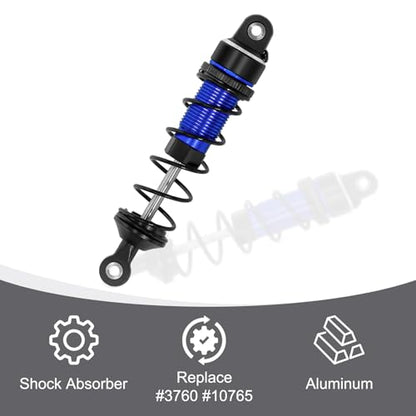 Aluminum 1/16 RC Shock Absorber Front Rear Adjustable Springs Shock Damper | for 1/16 Traxxas Mini Maxx 4WD 107154-1 Mini XRT VXL-3S 108076-1 RC Truck Upgrade, 4PCS, Blue - color: Blue
