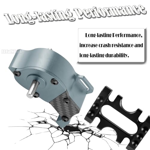 RC LCG Transmission Gearbox Upgrades Part for 1/10 SCX10 SCX10 II 90046 SCX10 III AXI03007 RC Crawler Car,Aluminum Low Center of Gravity highperformance Transmission Gearbox,Titanium - color: Titanium - (Gearbox)