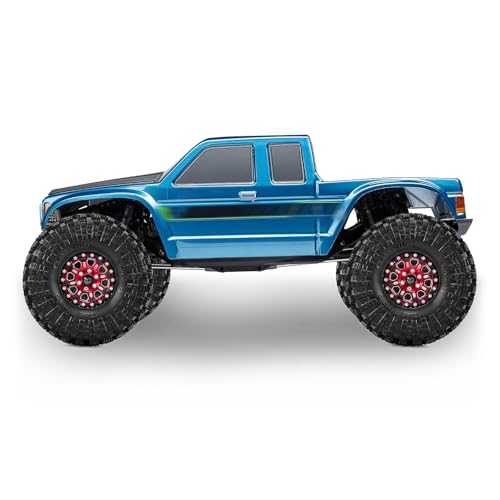 1.9" Beadlock Aluminum Wheels and 120mm Soft Rubber Tires | for SCX10 TRX4 1/10 RC, 12mm Hex, 0mm Offset, with Foam Inserts, RC Crawler Upgrade Parts (Red-2) - color: Red-2
