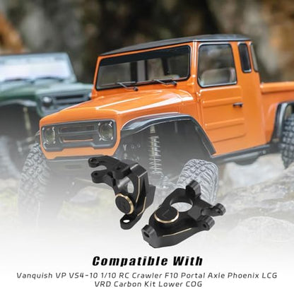 F10 Portal Axle Brass Weights Steering Knuckles with Front & Rear Portal Covers for Vanquish VRD VS4-10 Phoenix 1/10 RC Crawler LCG Lower COG Upgrade (Knuckle:96g) - color: Knuckle:96g