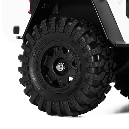 INJORA Off-Road Camping Trailer for 1/18 1/24 RC Crawlers TRX4M SCX24 Upgrade(White) - color: White