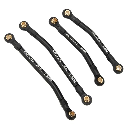 MEUS RACING TRX4M Links Aluminum High Clearance Links Set for Traxxas 1/18 TRX4M Defender Bronco RC Crawler(Black,Defender Bronco)