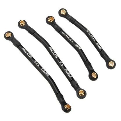 MEUS RACING TRX4M Links Aluminum High Clearance Links Set for Traxxas 1/18 TRX4M Defender Bronco RC Crawler(Black,Defender Bronco)