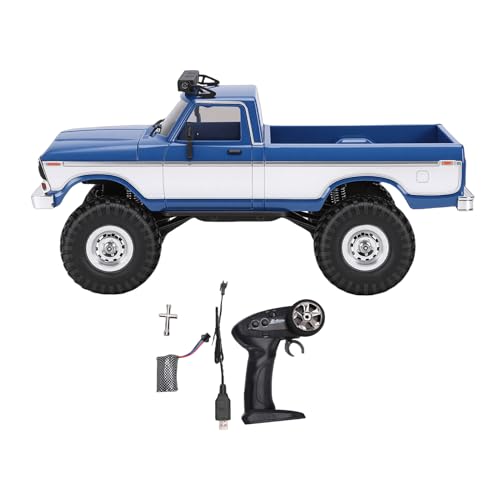 1/16 RC Truck, 2.4G Remote Control Off Road Crawler Toy with System and Shock Absorption, for Boys Kids Adults Birthday (Blue) - color: Blue