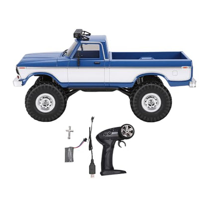 1/16 RC Truck, 2.4G Remote Control Off Road Crawler Toy with System and Shock Absorption, for Boys Kids Adults Birthday (Blue) - color: Blue