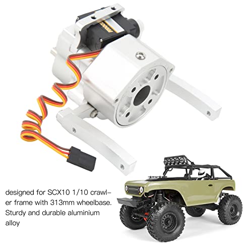 VBESTLIFE RC Front, Aluminium Alloy Double Speed Size Anodized 1/10 Crawler for SCX10 313mm Frame (Silver) - color: Silver