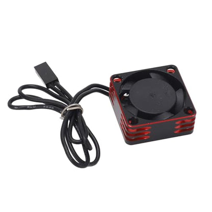 Keenso ESC Motor Cooling Fan, 25mm Universal RC Car Model Cooling Fan Lightweight Aluminum Alloy Plastic for AXIAL Hsp Hpi (red - color: Red