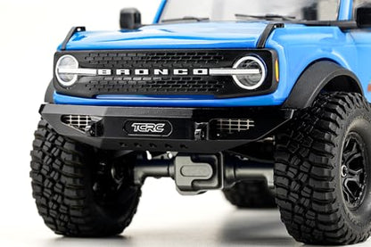 Aluminum Front and Rear Bumpers Set for TRX4M Bronco 1/18 RC Crawler Car Upgrade Parts - color: Black