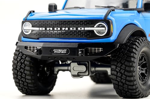Aluminum Front and Rear Bumpers Set for TRX4M Bronco 1/18 RC Crawler Car Upgrade Parts - color: Black