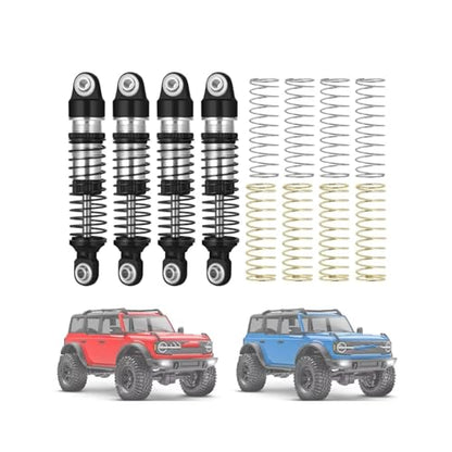RC Car Shock Absorbers Compatible with Traxxas for TRX4M 1/18 RC Crawler Car Upgrade Parts Replacement Accessories 4Pcs Metal Oil Shock Absorber Damper