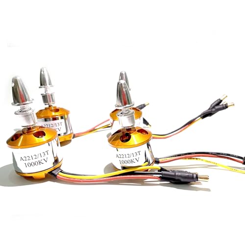 A2212 1000KV Brushless Motors 13T High Power Brushless Outrunner Motor for RC Aircraft Multi-Copter Quadcopter Drone(4PCS)