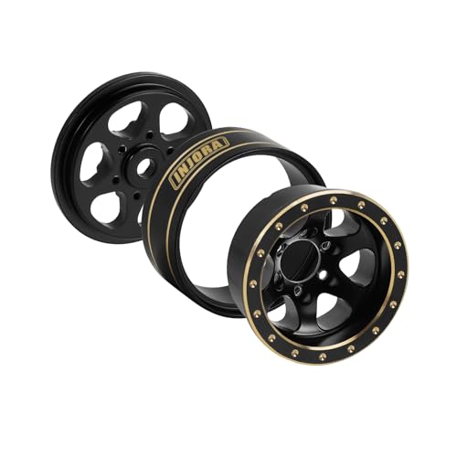 INJORA 1.0" Brass Beadlock Wheels for 1/24 1/18 RC Crawler Upgrade
