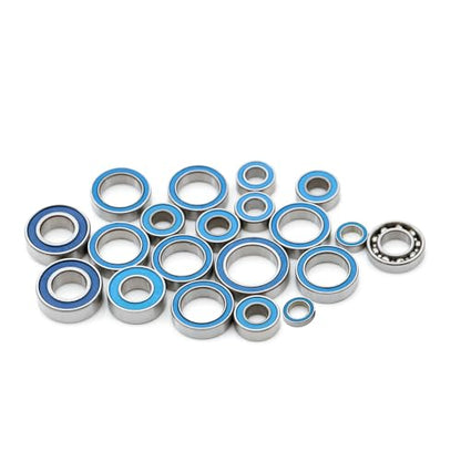 20-Piece 2RS Stainless Steel Bearing Kit for Traxxas Mini Maxx | Stainless steel, dual rubber seals, and 20 bearings in 8 sizes for Traxxas Mini Maxx wheel and drivetrain service.