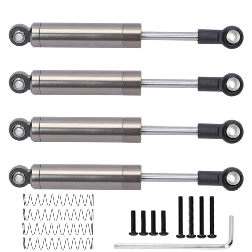 Alloy front rear built in spring shock absorber damper upgrade parts for 1/18 Axial UTB18 Capra trail buggy crawlers,Replace of # AXI213004 AXI213000(Titanium)