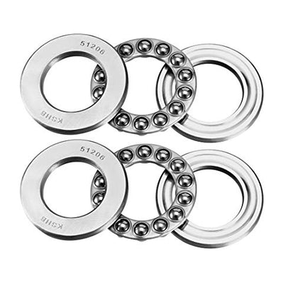 uxcell 51206 Thrust Ball Bearings 30mm x 52mm x 16mm Chrome Steel ABEC3 Single Row Roller 2pcs - size: 30mmx52mmx16mm