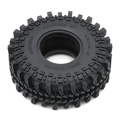 2pcs RC 1.9 Mud-Terrain Tires Tyres Height 121mm/4.75inch for 1/10 Redcat Gen8 / Traxxas TRX-4 / RC4WD D90 TF2 / Tamiay CC01 / Axial SCX10 90047 SCX10 III & Other 1/10 Crawler