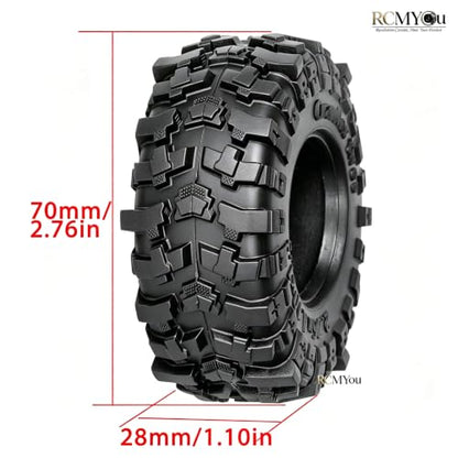 RC 1.3" Soft Rubber Wheel Tires for 1/24 1/18 SCX24 TRX4M RC Crawler Car,Soft Sticky Wheel Tires,Wheels Fetal Skin(4PCS)-B - style: Rubber Wheels-B