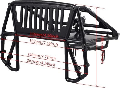 Hard Plastic RC Crawler Body Cab & Back-Half Cage Body Car Shell Upgrades Part for 1/10 RC Crawler Car for Axial SCX10 II 90046 TRX4 Redcat GEN8 (Army Green) - color: Army Green