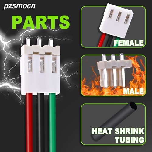 15 Sets/60 Pcs JST VH 3.96mm 3 Pin 22AWG Silicone Connector Kit | Premium Automotive Wiring, Heavy Duty Terminals, Reliable Circuit Board, High Temperature Housing, Easy Project Assembly - size: 3-Pin, style: JST-VH