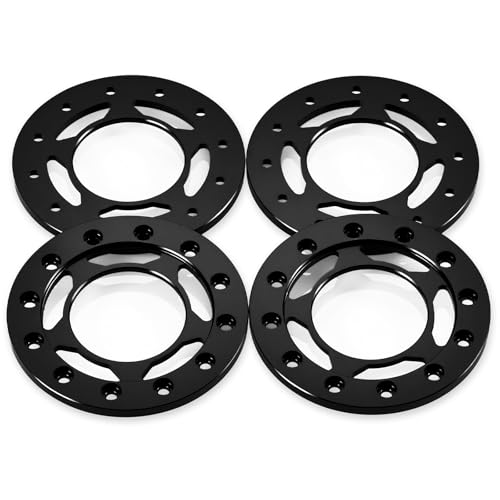 4PCS Aluminum 1.55" RC Beadlock Wheel Replacement Ring for AXIAL UTB18 D90 TF2 CC01 AX90069 MST JIMNY 1/10 RC Crawler Trail Truck Car (Black) - color: Black