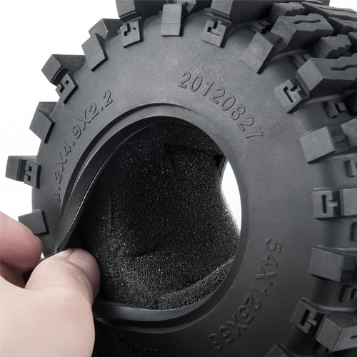 RC Rubber 2.2 Crawler Tires 125MM | For Axial SCX10 Upgrade 1/10, RC Crawler Car