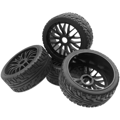 ShareGoo 1/8 RC Buggy Tires and 17mm Hex Wheels Rim OD 104mm Rubber Compatible with HSP HPI Arrma Typhon Kyosho Losi VRX Redcat Tamiya 1/8 Scale RC Off Road Buggy