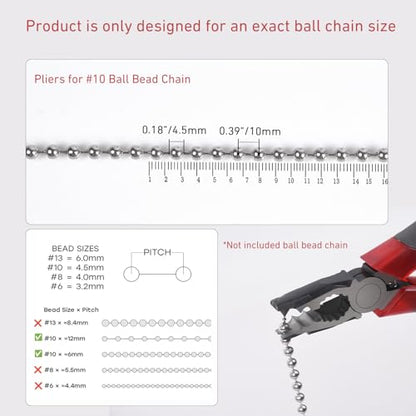 Chain Joining Pliers for #10 Ball Chain, Manual Cutting Joining Plier, Ball Metal Connector Tool Splicing Combination Pliers For Curtain Roller Blind Accessories Connector