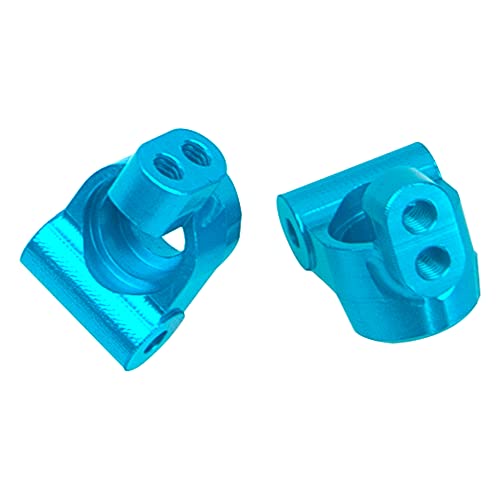 Auminum Alloy Steering Knuckle C-Hubs Bellcranks Set Compatible with Losi 1/18 Mini-T 2.0 2WD Stadium RC Truck Hop-Up Parts (Blue) - color: Blue