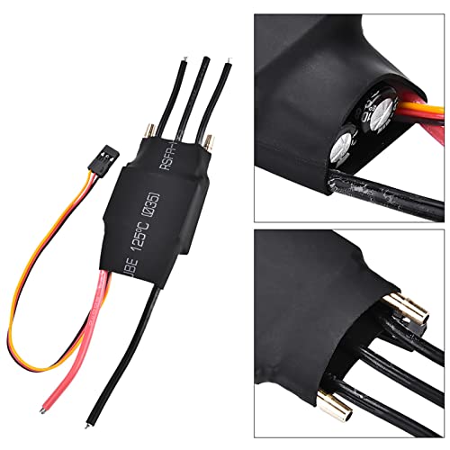 Brushless ESC, Fastest Response Water Cooling Plug and Play Speed Controller 60A for RC Boat Marine Applications High Performance Boating Enthusiasts